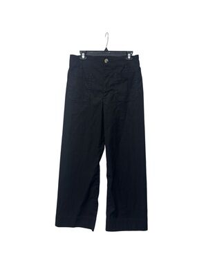 Maeve Black Wide-Leg women’s Collette cropped Pants - Classic Straight Cut